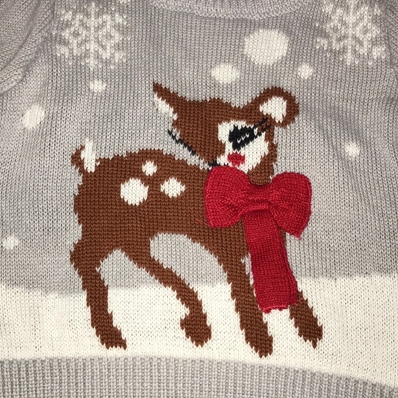 sz 18M NWT Toughskins CHRISTMAS Rudolph the Reindeer pullover sweater - Picture 2 of 3